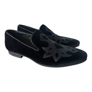 Steve Madden Men's Black Velvet Smoke Loafers 9M
